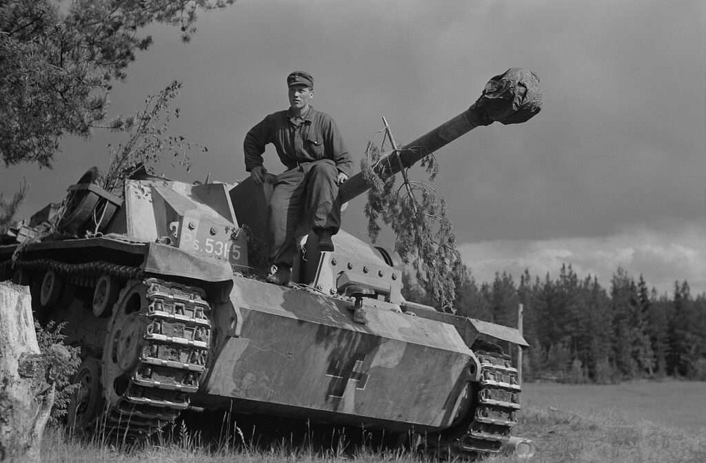 Stug III serving in Finnish Army, Tienhaara, Hanhijoki 23.06.1944 Source