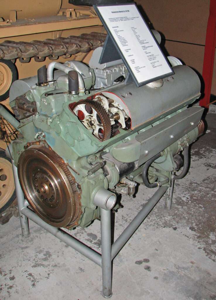 Maybach HL120 engine, source of 265 hp for Stug IIIs and Panzer IIIs. 