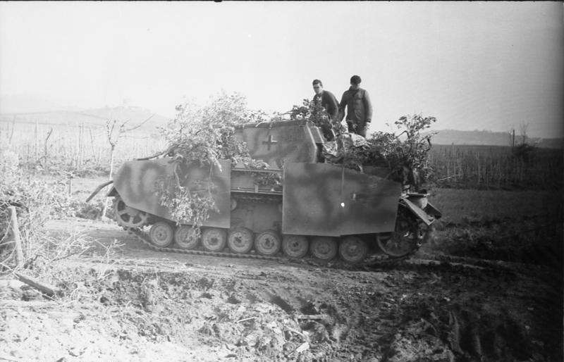 Sturmpanzer IV with extra side skirt armour in Italy, March 1944 Source